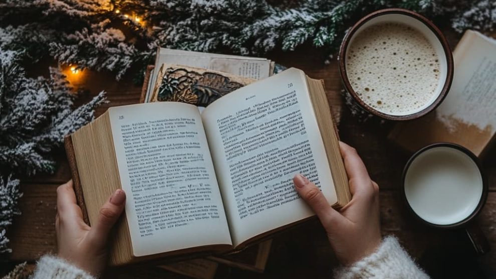 woman reading a book